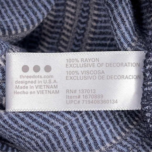 Medium Three Dots Brand Pull On Casual Shorts Comfort Waist Slate Gray Blue - Picture 10 of 11